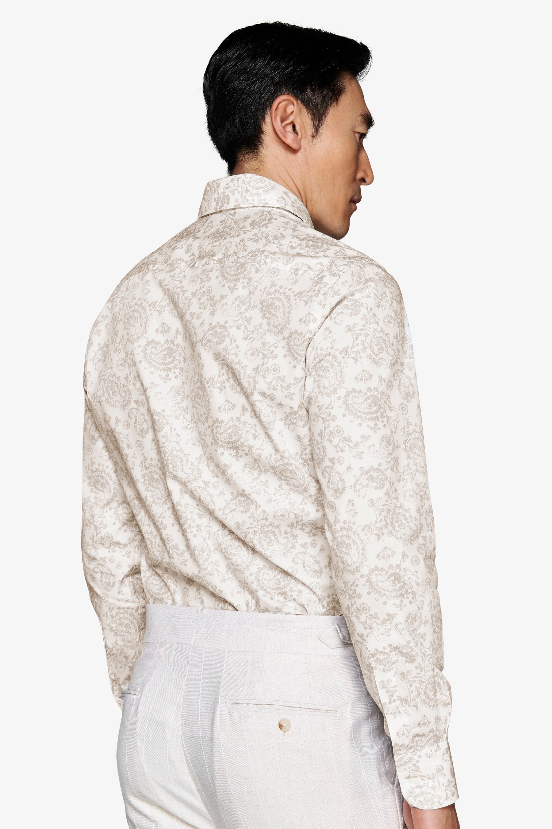 Camicia stampa cashmere sabbia-Dan John