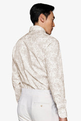 Camicia stampa cashmere sabbia-Dan John