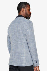 Giacca misto lino armaturata blu-Dan John