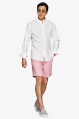 Cream Korean linen blend shirt