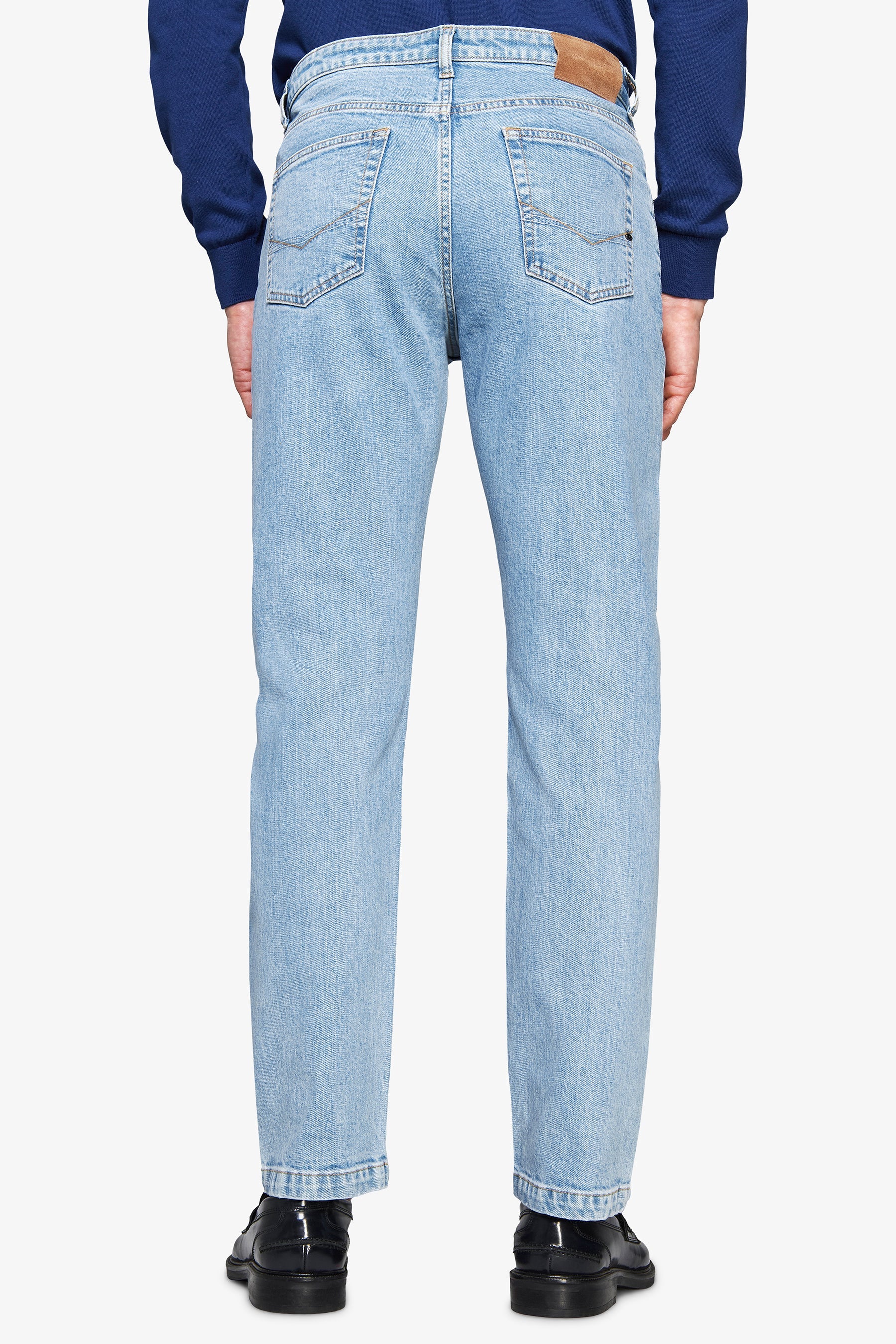 Pantaloni denim blu chiaro-Dan John