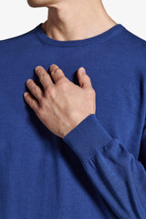 Maglia girocollo basic in cotone royal-Dan John