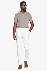 Polo in maglia doppia costina tortora-Dan John