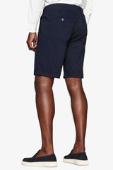 Bermuda chino basic in cotone blu-Dan John