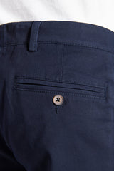 Bermuda chino basic in cotone blu-Dan John