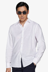 Camicia misto lino relaxed bianca-Dan John