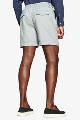 Green linen blend Bermuda shorts