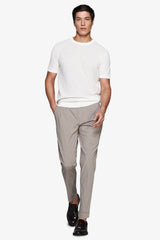 Maglia misto lino armaturata panna-Dan John
