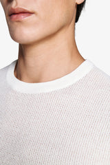 Maglia misto lino armaturata panna-Dan John