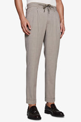 Pantalaccio tela melange tortora-Dan John