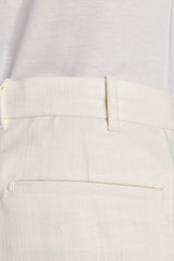 Linen blend Bermuda shorts with butter pleats
