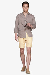 Camicia misto lino relaxed tortora-Dan John