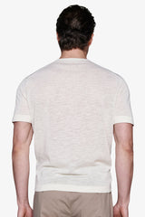 Sand crew neck linen blend sweater