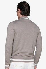 Blazer in maglia misto lino tortora DNJ-Dan John
