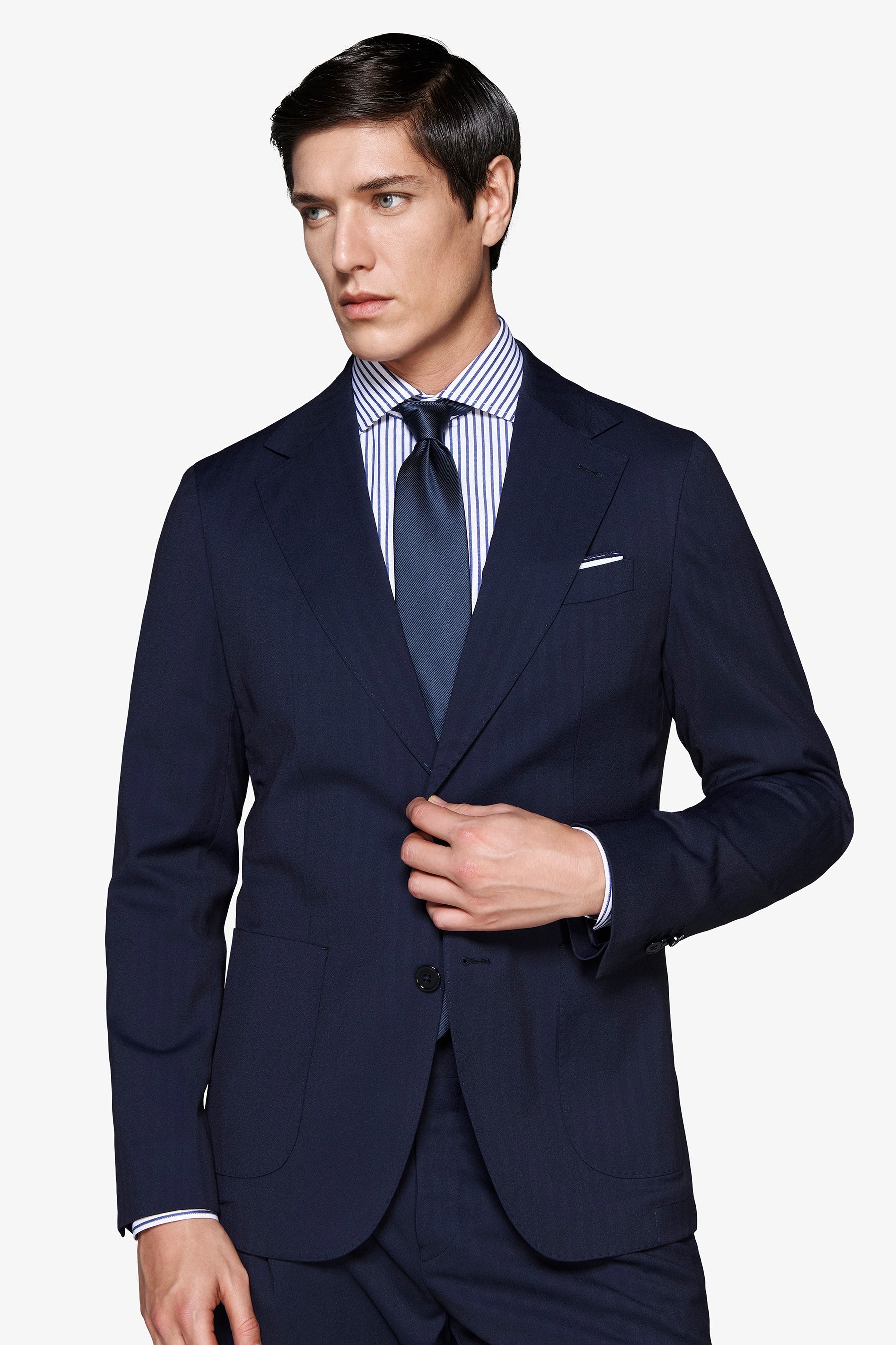 Giacca Herringbone blu-Dan John