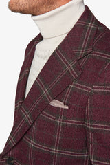 Burgundy overcheck jacket