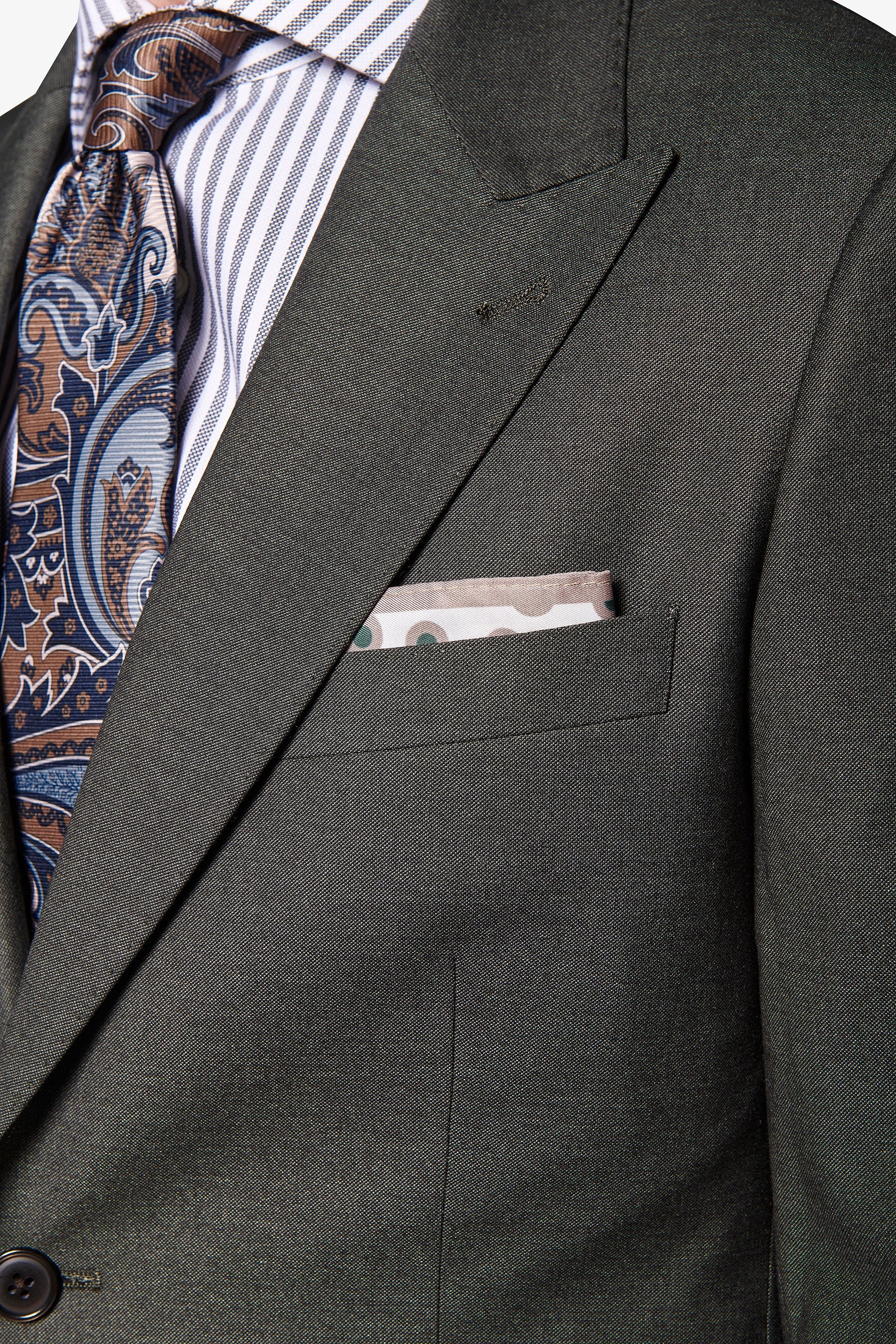 Green Micro Weave Slim Fit Suit Jacket