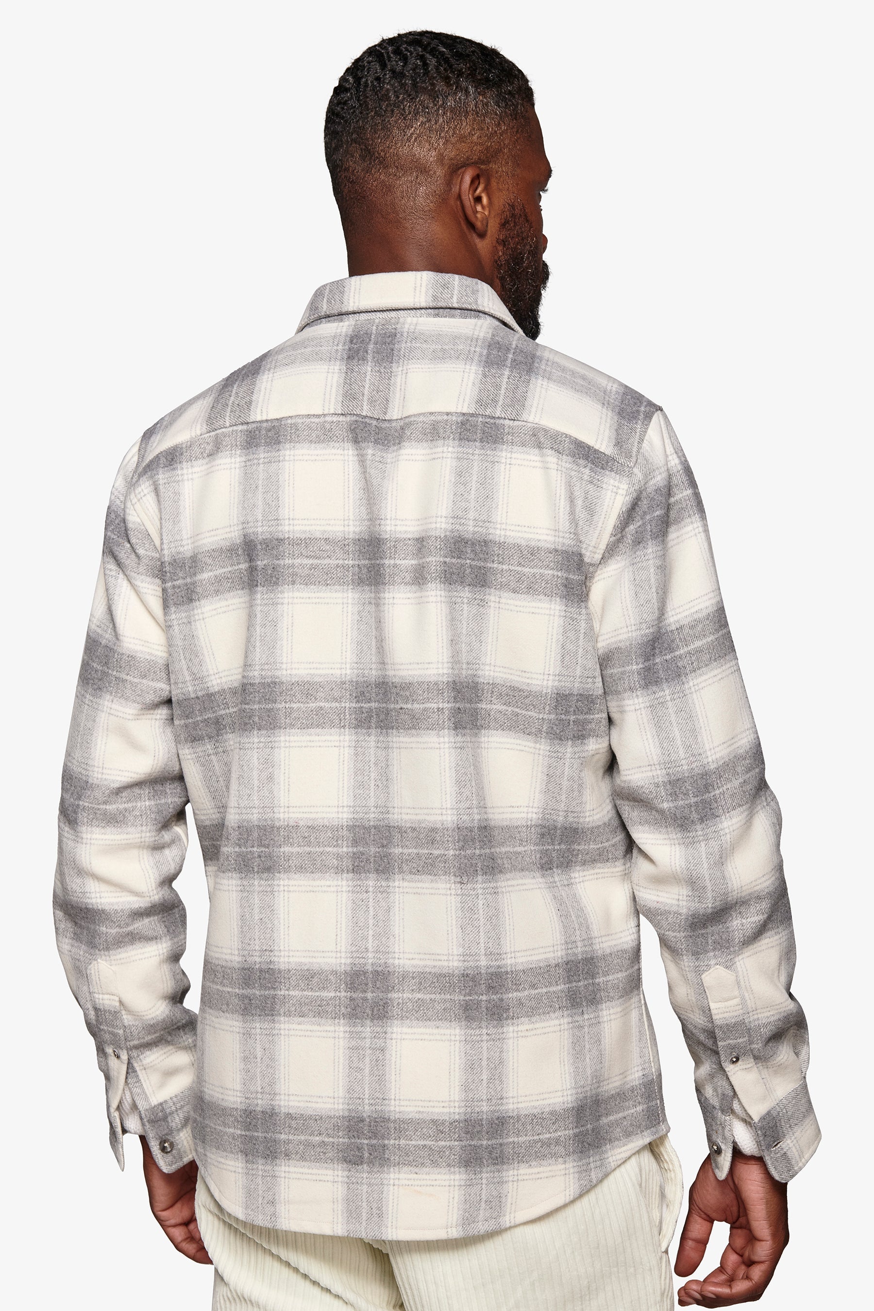 Cream overcheck overshirt