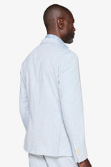 Light blue flamed linen blend jacket