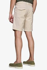 Sand-colored Bermuda shorts