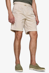 Sand-colored Bermuda shorts