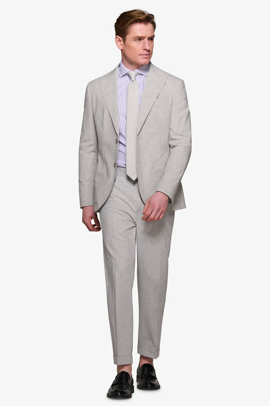 Light gray melange suit jacket 1800