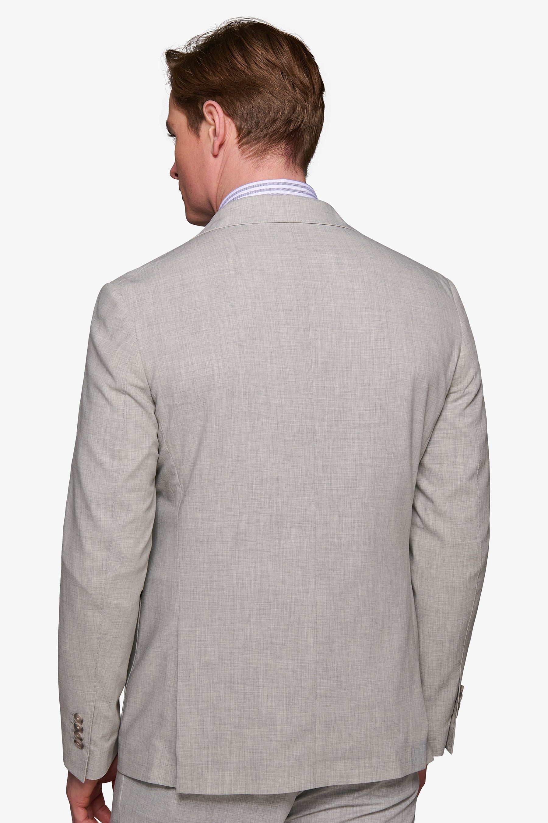 Light gray melange suit jacket