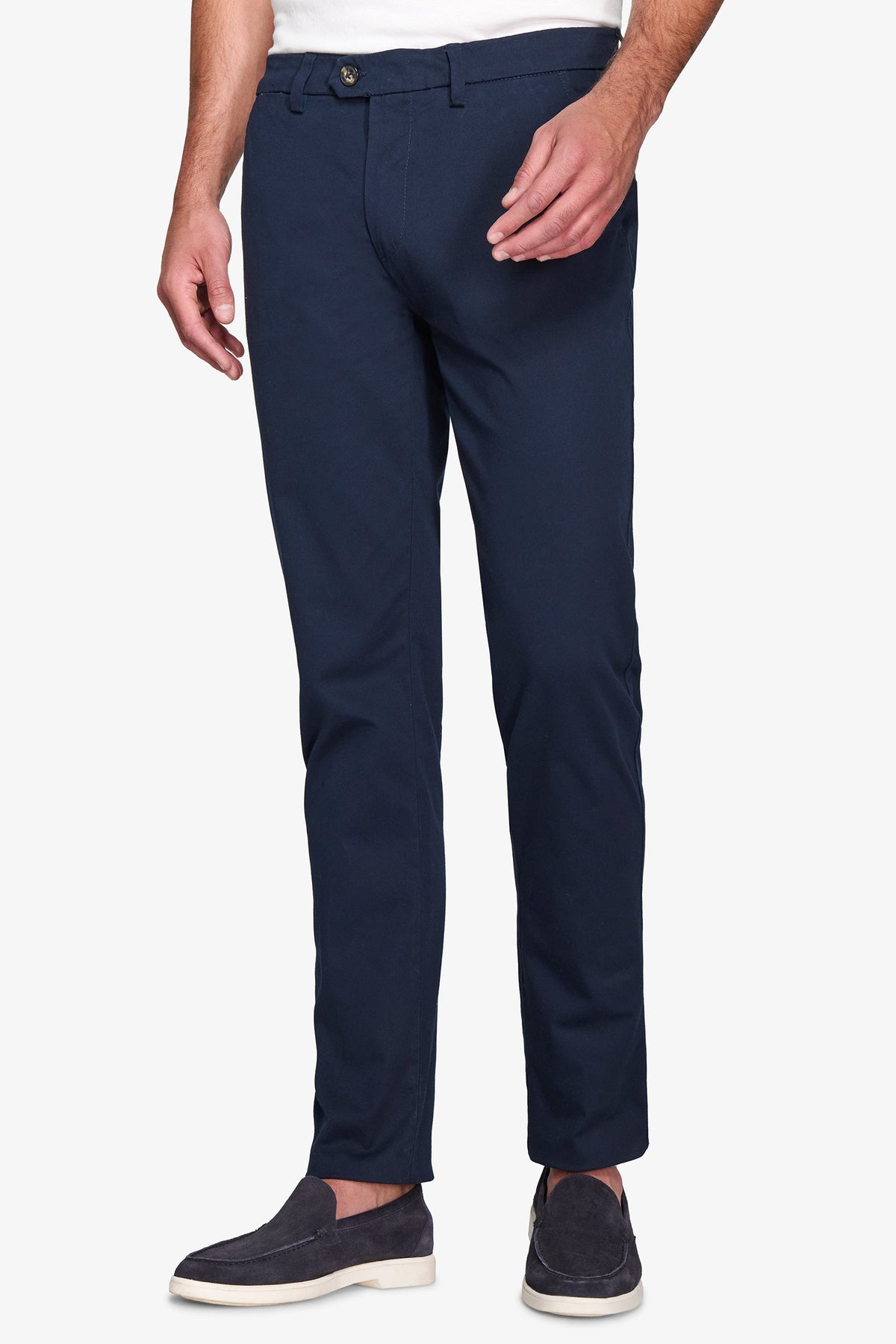 Blue chino trousers