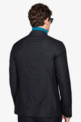 Giacca da abito twill melange nero-Dan John