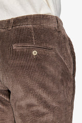 Pantaloni da abito in velluto tortora-Dan John