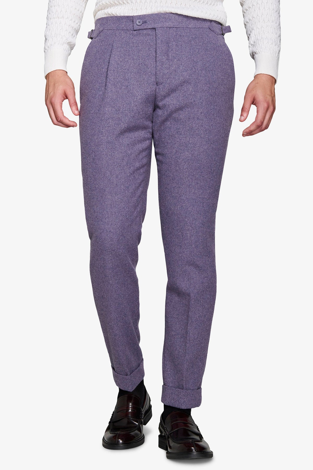 Pantaloni da abito flanella viola-Dan John