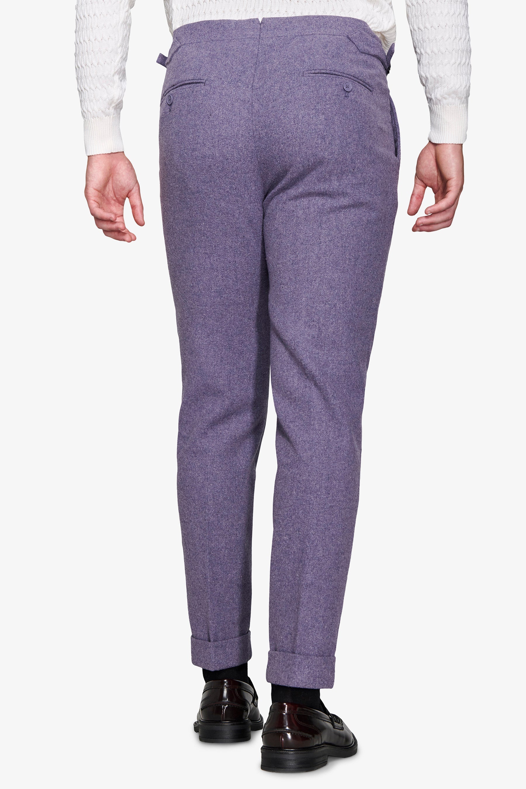 Pantaloni da abito flanella viola-Dan John