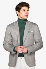 Sage herringbone jersey jacket