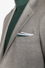 Sage herringbone jersey jacket