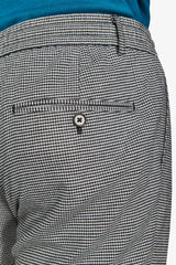 Pantaloni da abito worker pied de poule nero-Dan John