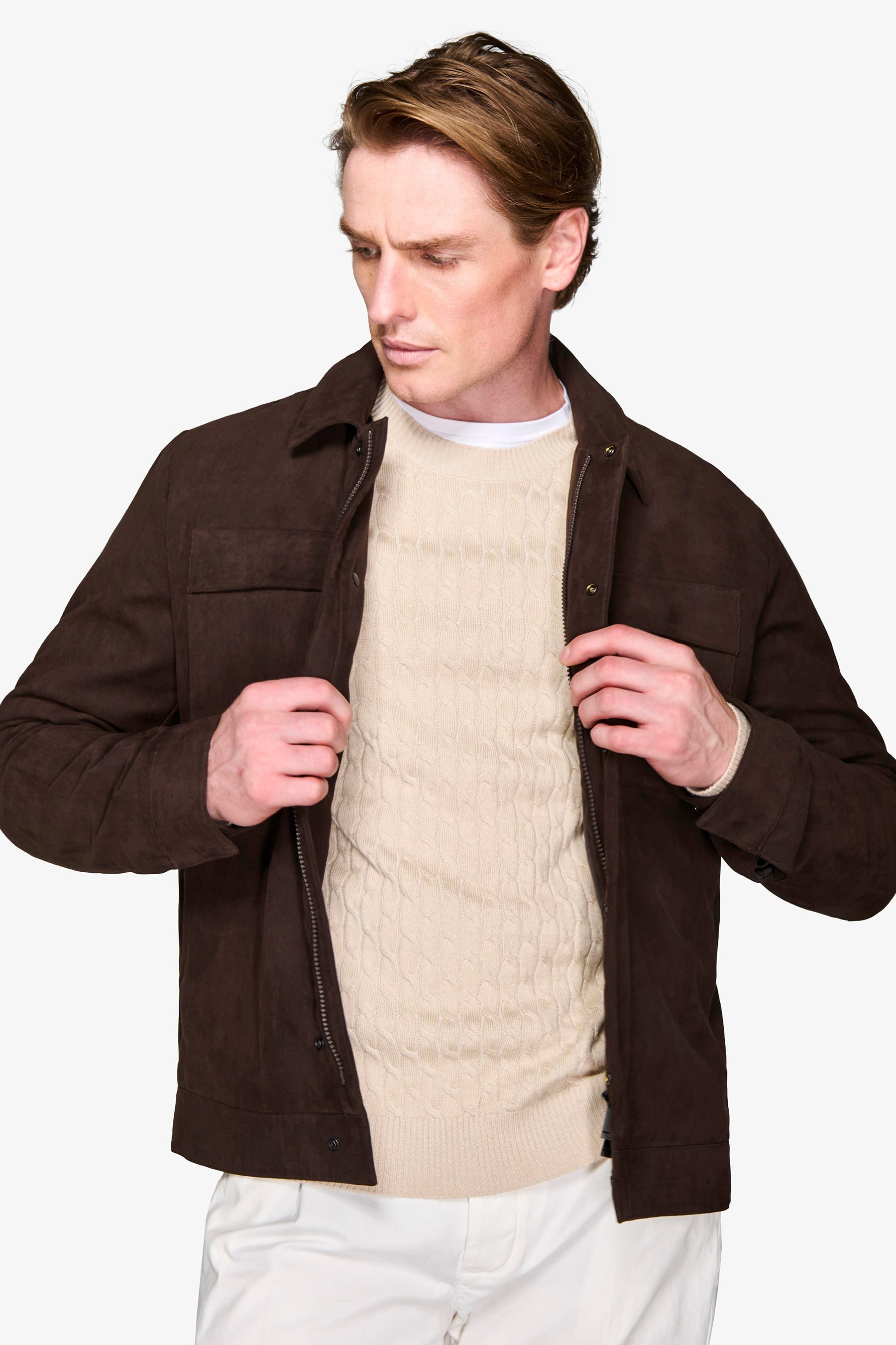 Giubbotto collo camicia moro-Dan John