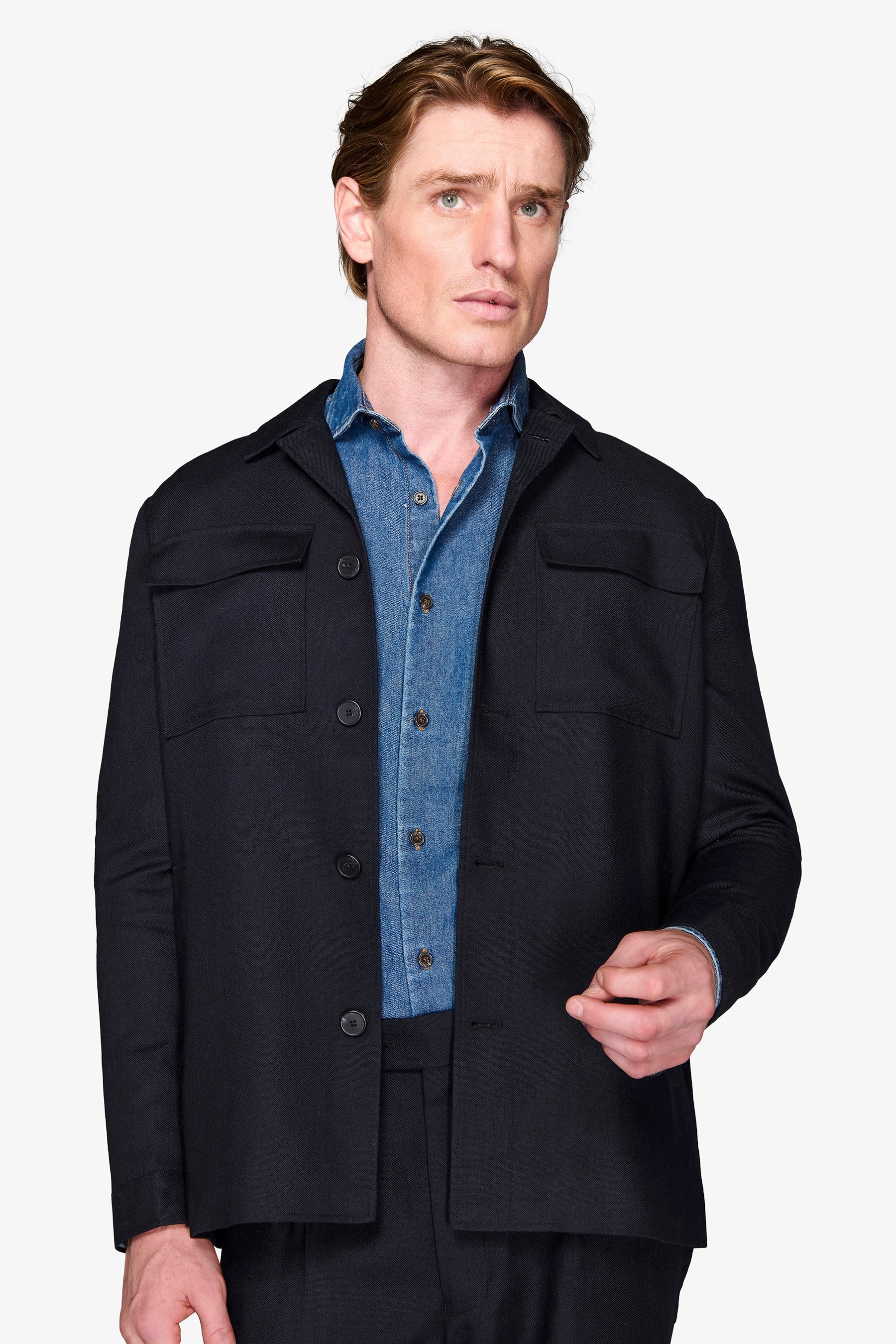 Giacca da abito worker blu-Dan John
