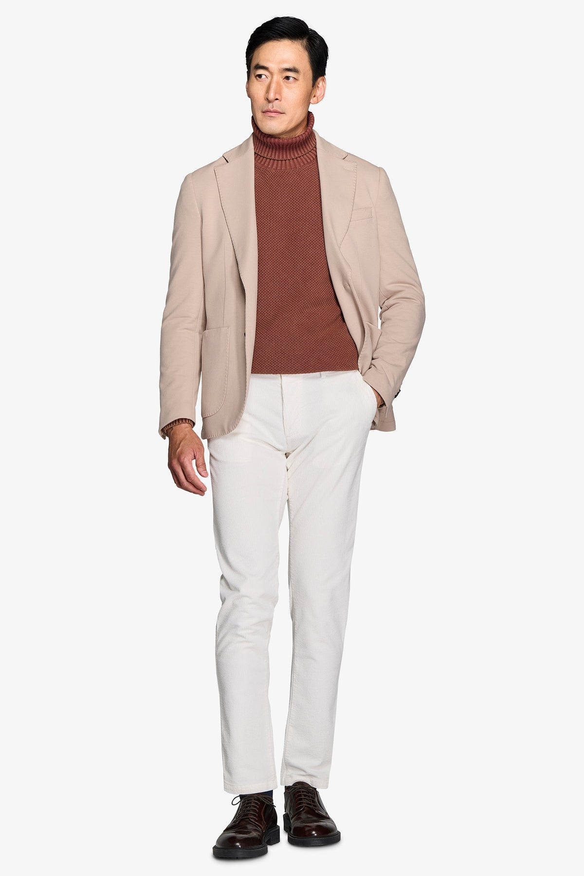 Giacca jersey stretch beige-Dan John