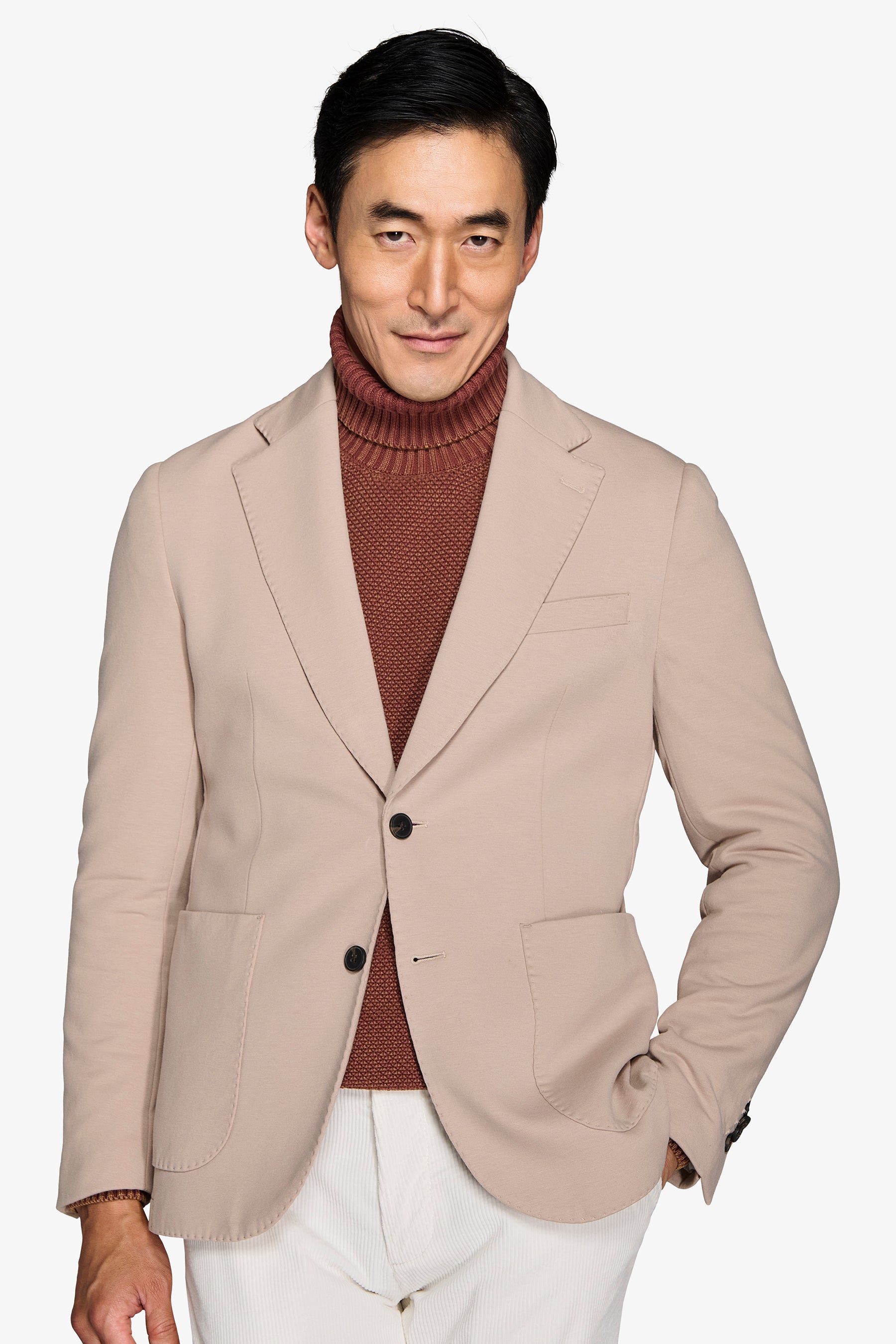Giacca jersey stretch beige-Dan John