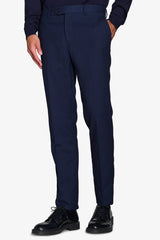 Slim blue armored suit trousers