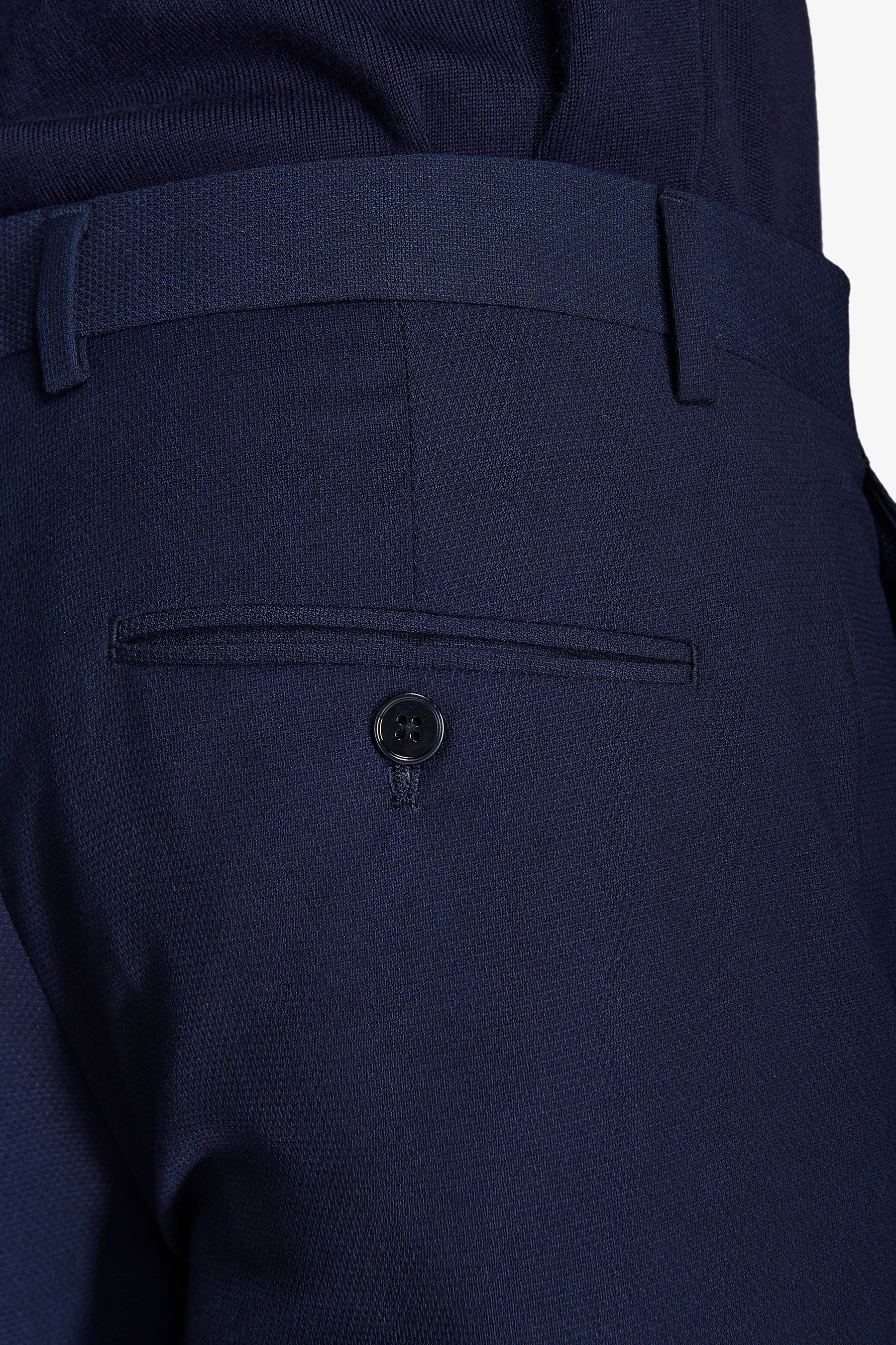 Slim blue armored suit trousers