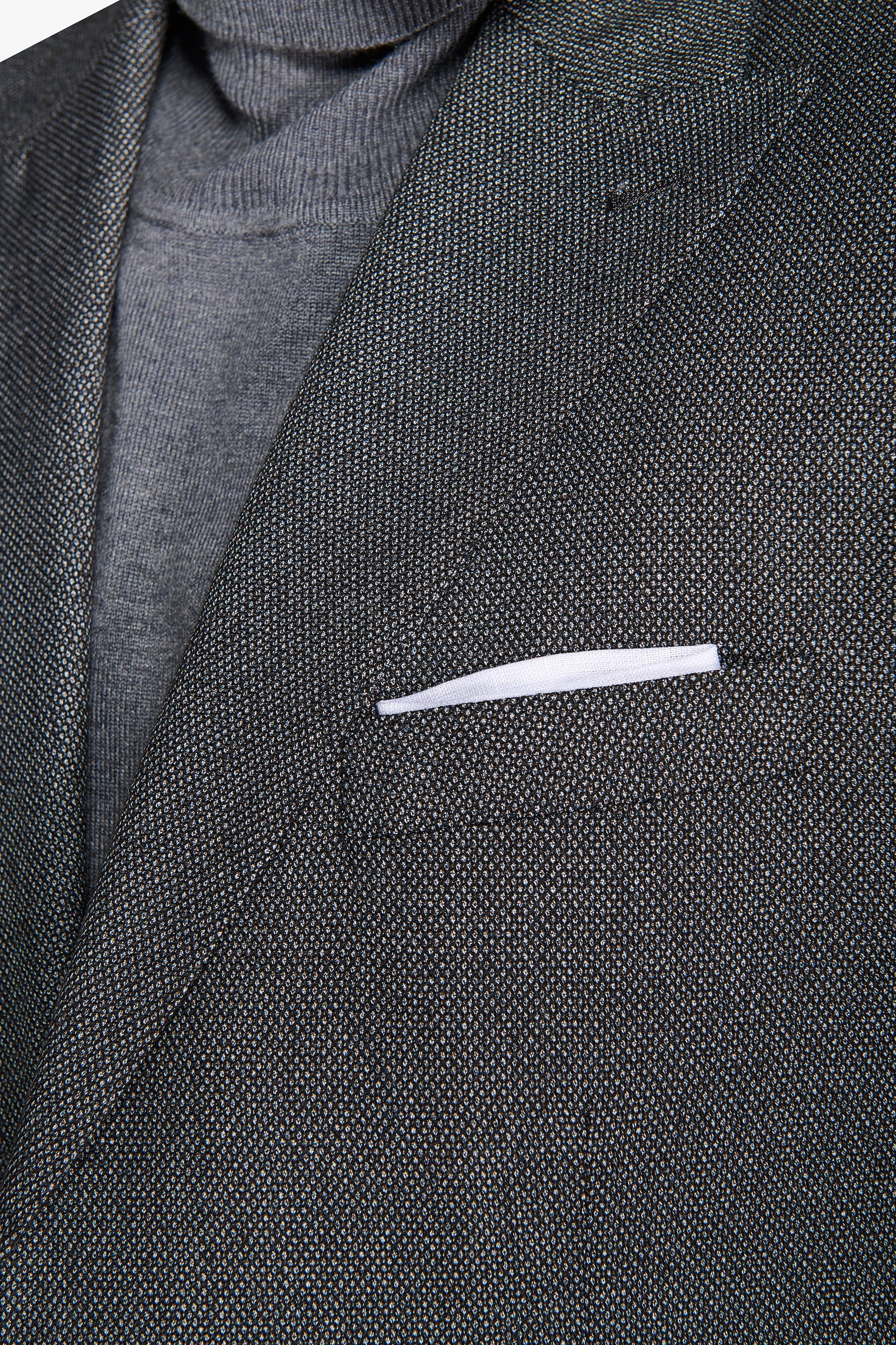 Anthracite bird's eye suit jacket