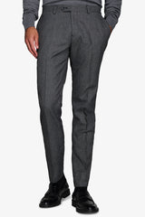 Anthracite bird's eye suit trousers