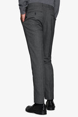 Anthracite bird's eye suit trousers