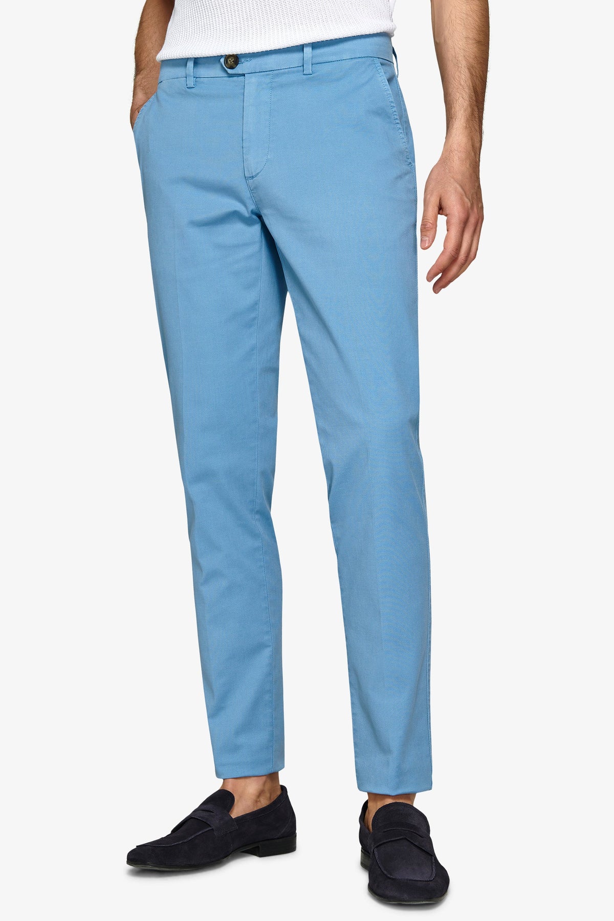 Powder stretch cavalry chino trousers