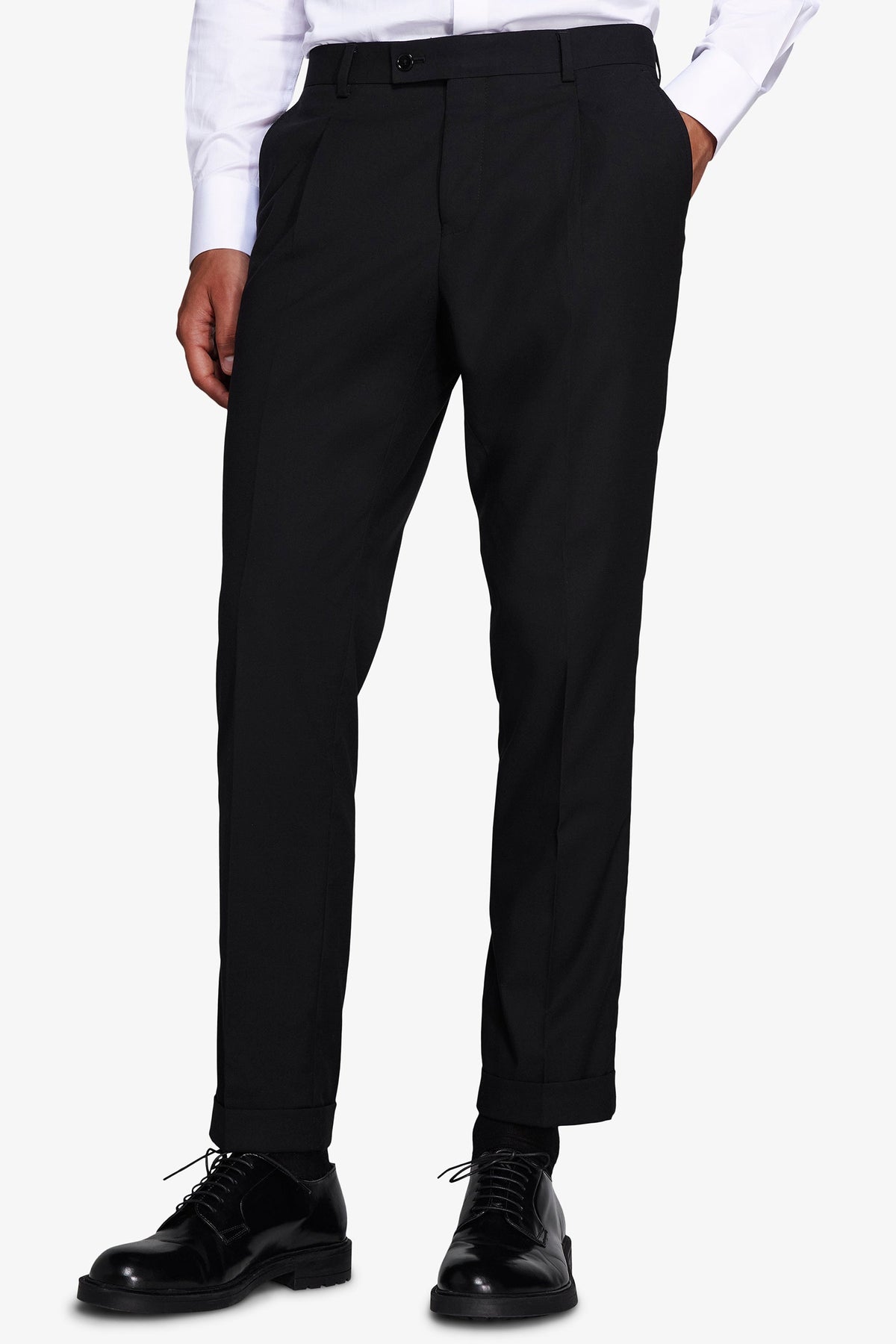 Pantaloni classici con pinces neri-Dan John