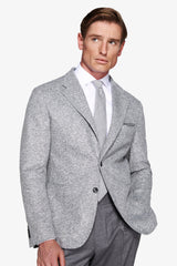 Giacca jersey spigata grigio medio-Dan John