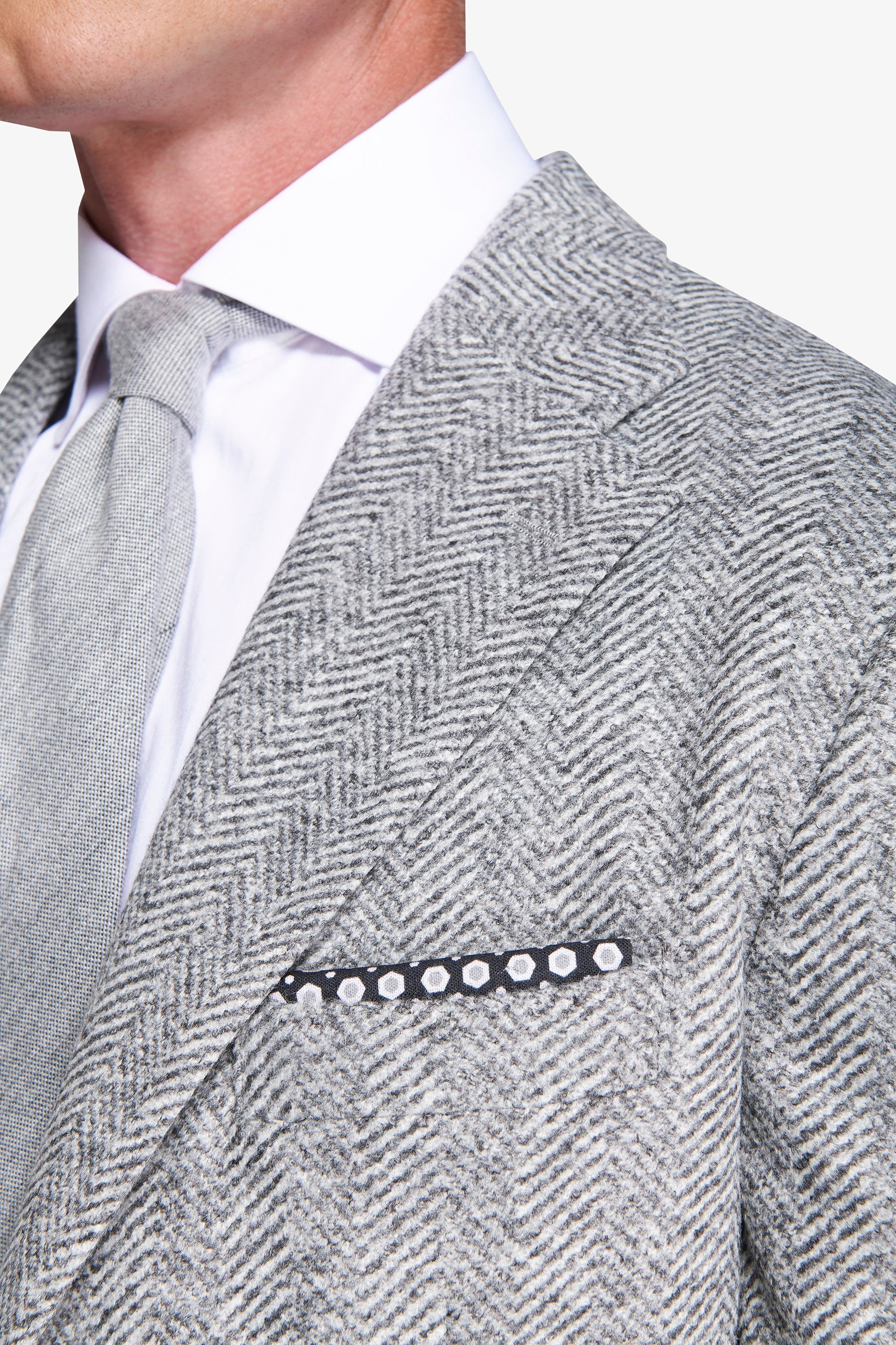 Giacca jersey spigata grigio medio-Dan John