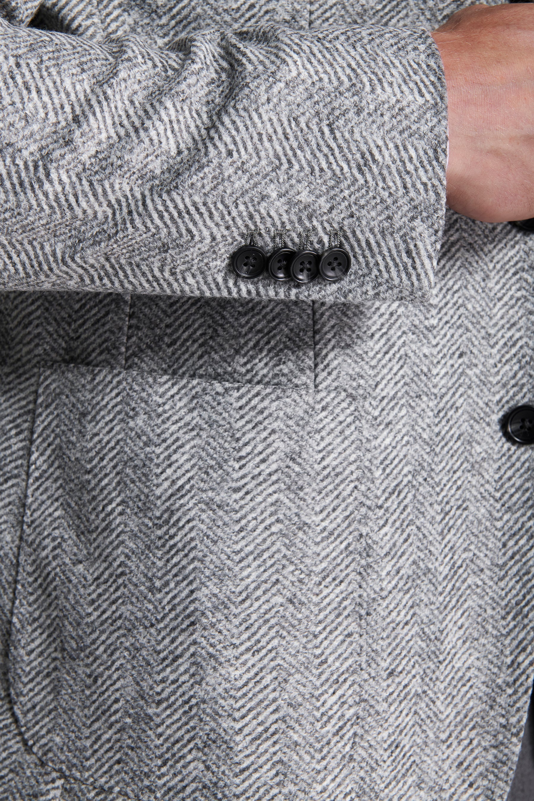 Giacca jersey spigata grigio medio-Dan John