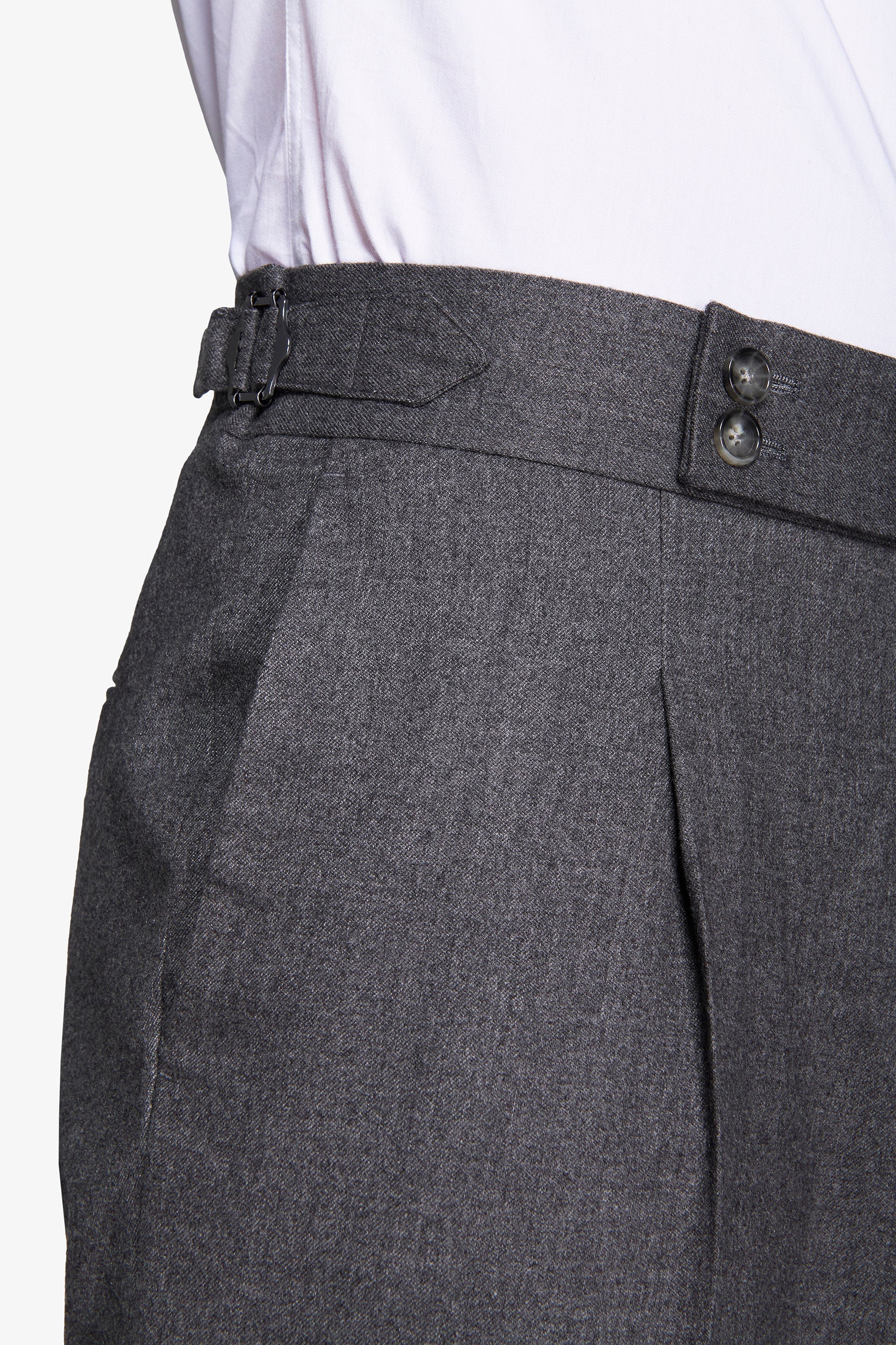 Pantaloni effetto flanella grigio medio-Dan John